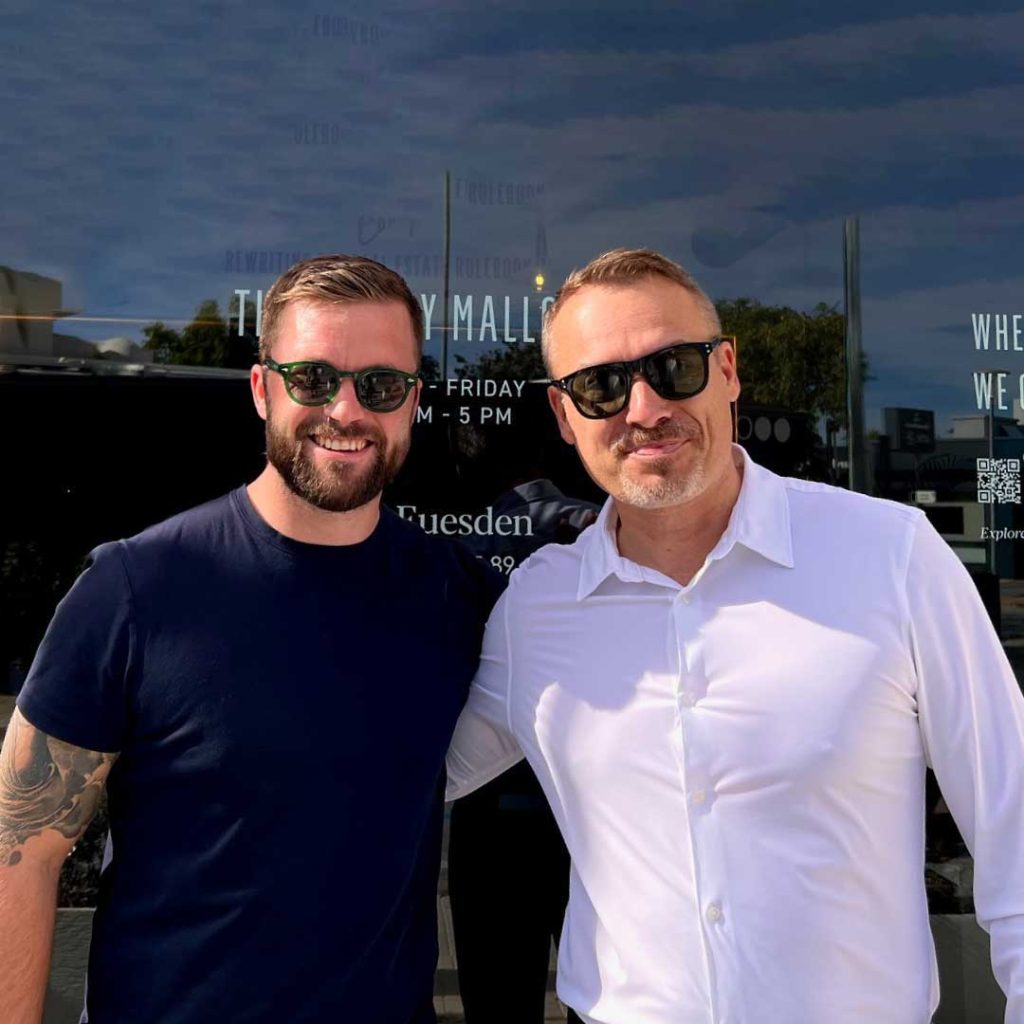 Realitná kancelária The Agency Mallorca – Branislav Zlocha s obchodným partnerom. Foto: Archív Branislava Zlochu.