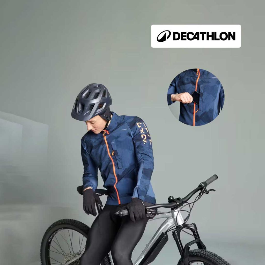 Pánska zimná bunda st 500 na horskú cyklistiku. Zdroj: Decathlon.